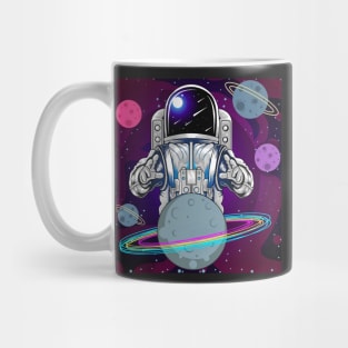 Astronaut and planet in space Mug